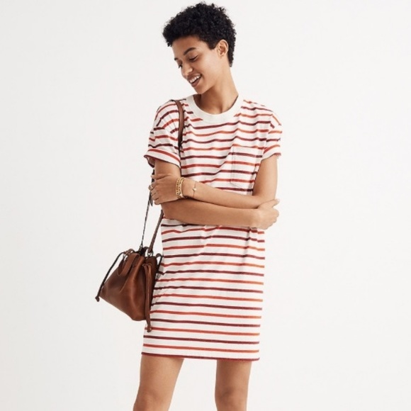 Madewell Dresses & Skirts - MADEWELL Pocket Tee Dress Pablo Stripe {N31}